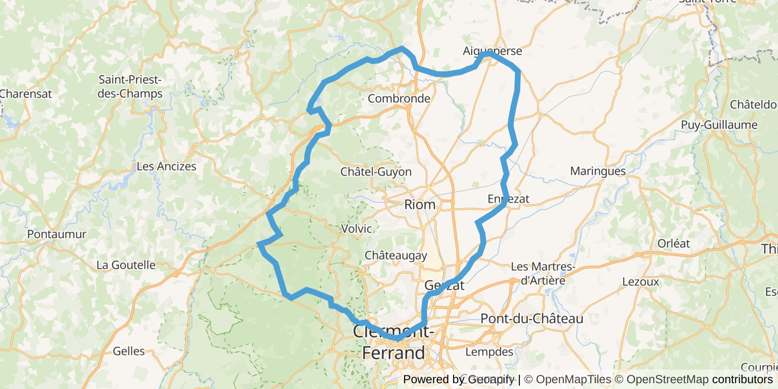 Carte du parcours Défi du weekend