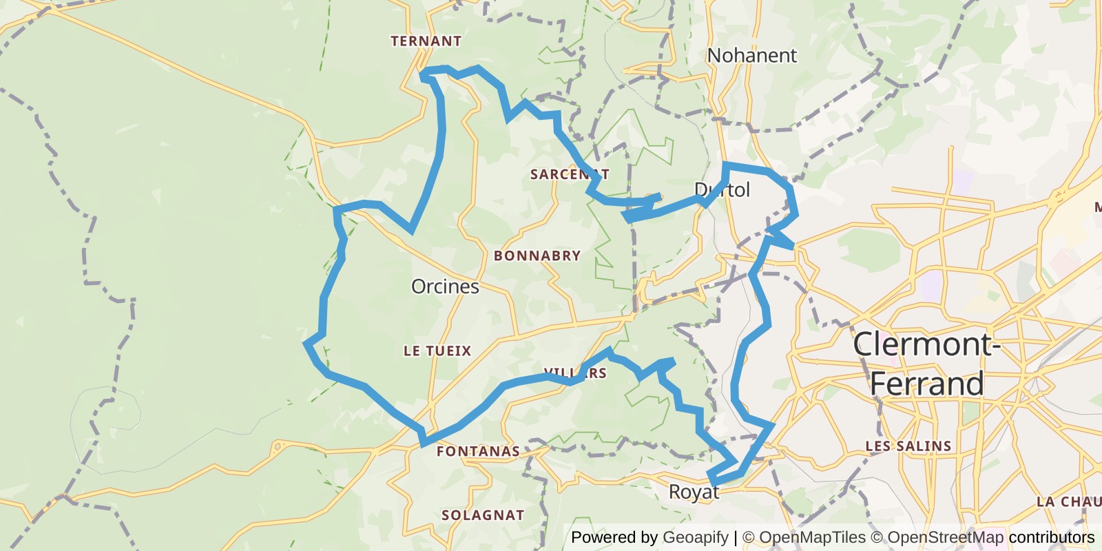 Carte du parcours Tour du quartier